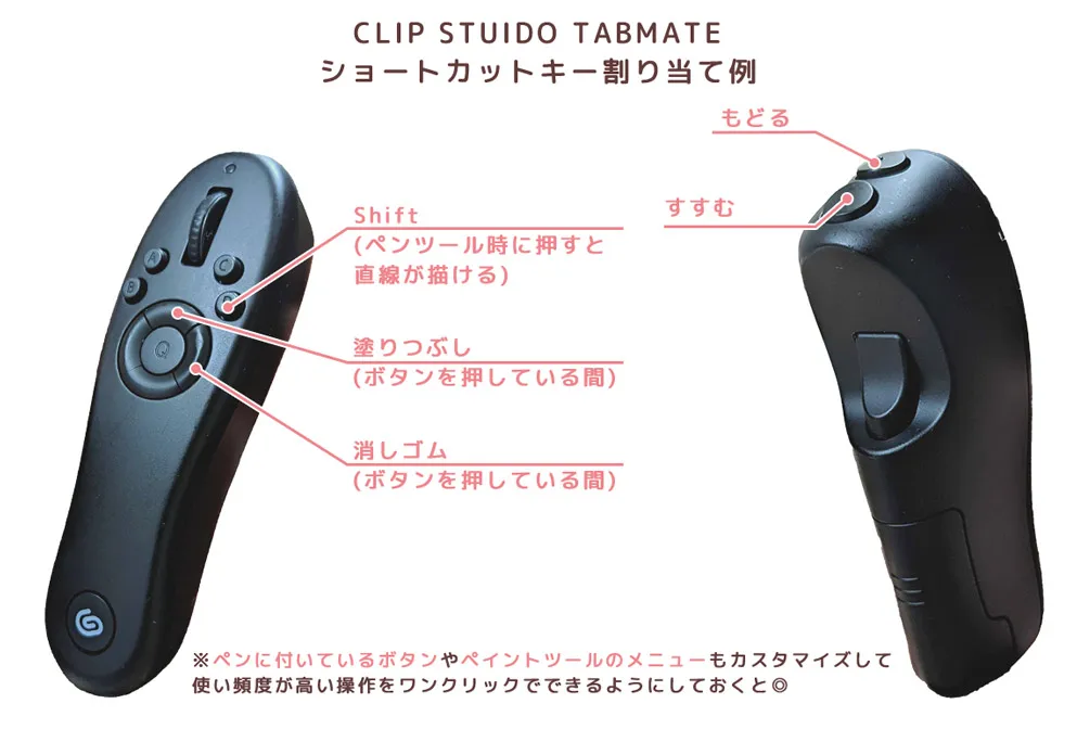 イラスト時短テクニック：左手デバイスでショートカットキーを設定する(CLIP STUIDO TABMATE)