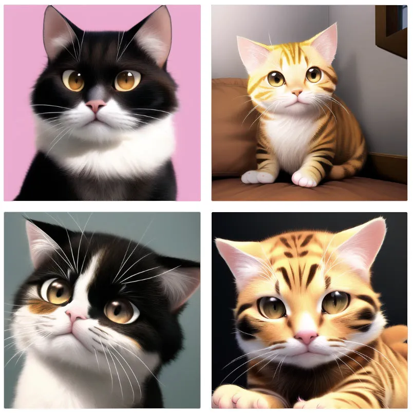 レモネーコ先生を生成しようとしたら3Dアニメみたいな猫が生成されました…